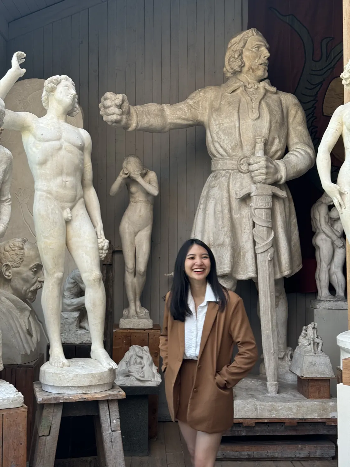 Hall of plaster sculptures